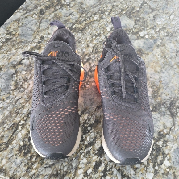 Nike Men's Charcoal and Orange Athletic Shoes - Picture 2 of 2